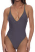 Luli Fama Luli Chic V-neck One Piece Bodysuit